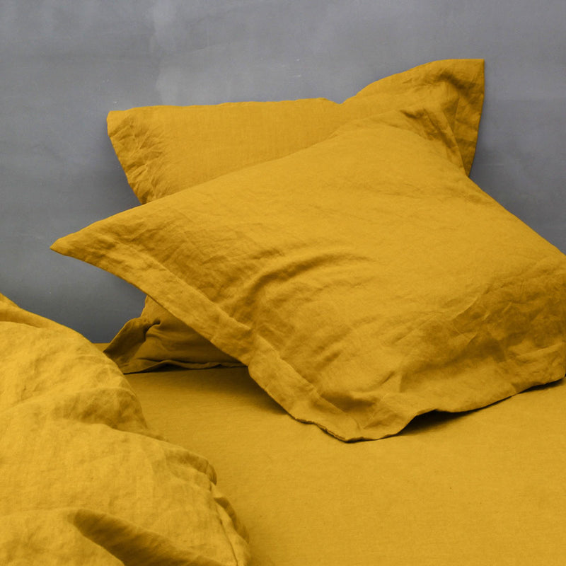 Flanged Linen Pillowcases 