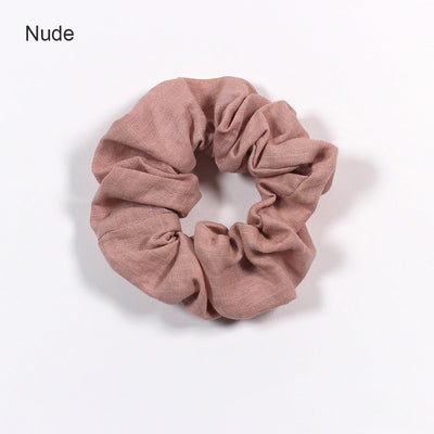 Plain Linen Scrunchies (set of 3) #colour_nude