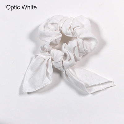 Bow Tie Linen Scrunchies #colour_optic-white
