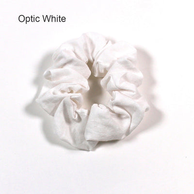 Plain Linen Scrunchies (set of 3) #colour_optic-white