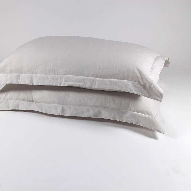 Bourdon Border Linen Pillowcases (set of 2)