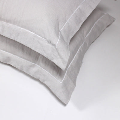 Bourdon Border Pillowcases #colour_stone-grey