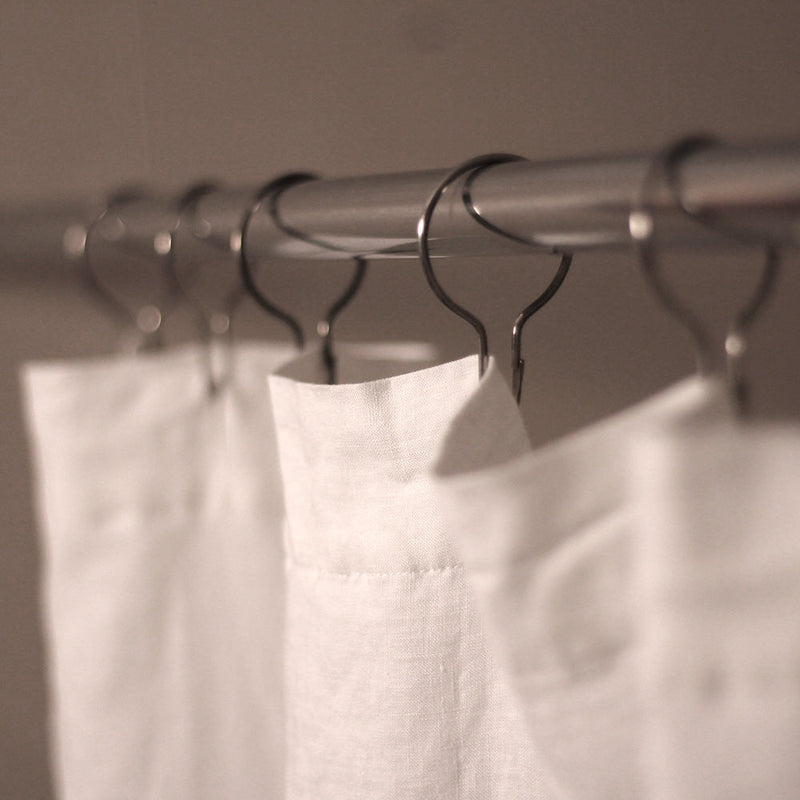 Linen Plain Shower Curtain 