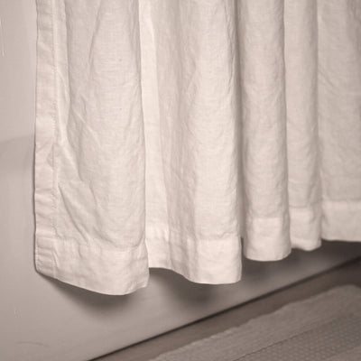  Linen Plain Shower Curtain #colour_optic-white