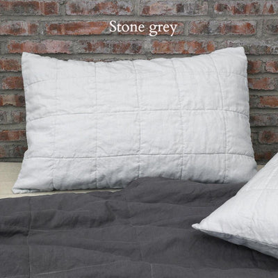 Standard Quilted Pillowcase #colour_stone-grey
