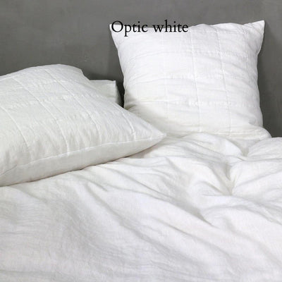 Quilted Linen Pillowcase #colour_optic-white
