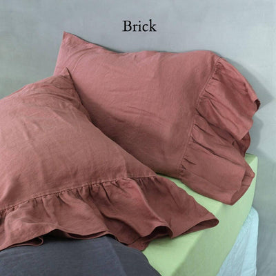 Side-Ruffle-Pillowcases-Set-#colour_brick