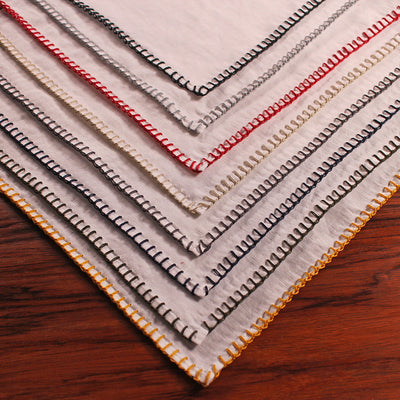 "blanket stitch" Linen Placemats