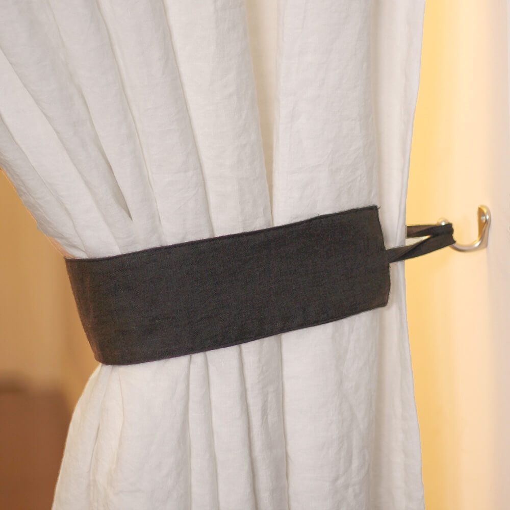 Linen Curtain Tie Backs, Set of 2 / Curtain Holdback / Window Treatments /  Fabric Curtain Hook -  Canada