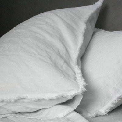 Frayed edge Linen Pillowcases ( set of 2) 