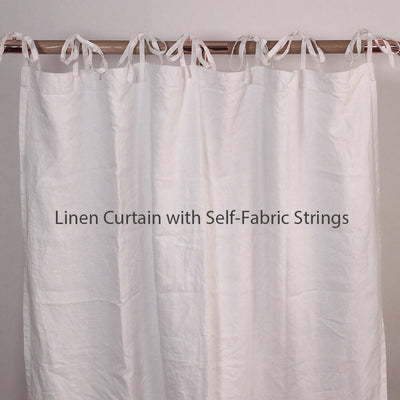 Drops Ruffles Linen Window Curtain (rect. custom size)