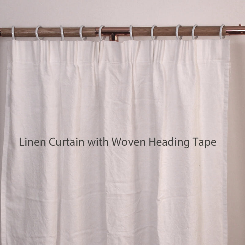 Drops Ruffles Linen Window Curtain (rect. custom size)