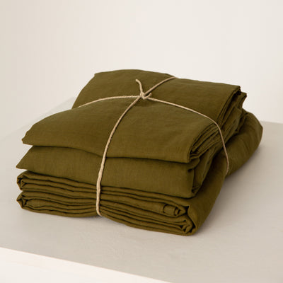 Bed Linen Sheets Set #colour_green-olive