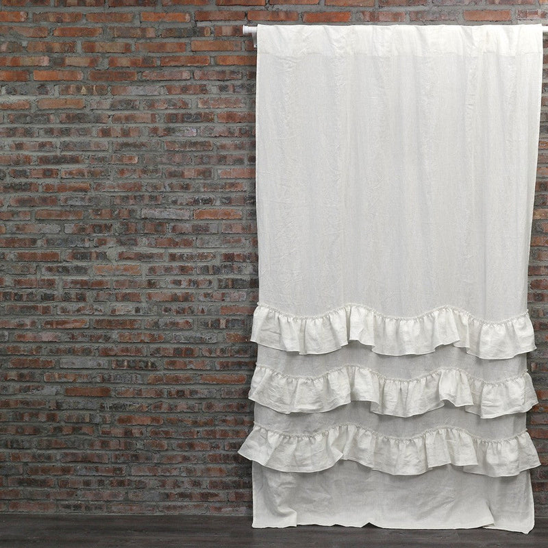 Waterfall Washed Linen Window Curtains 